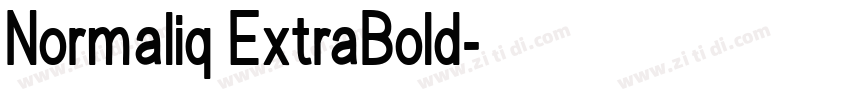 Normaliq ExtraBold字体转换